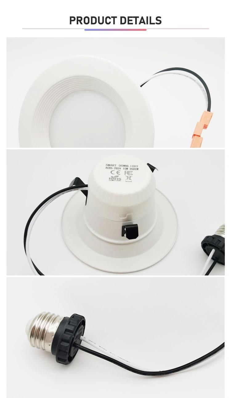 Best Selling 4inch 10W Smart Down Lights for Living Room