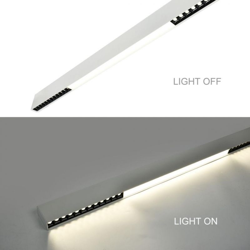 Linkable CRI>90 Anti Glare Optics PC + Reflector Cup Combination Group LED Linear Light LED Office Suspended Pendant Light