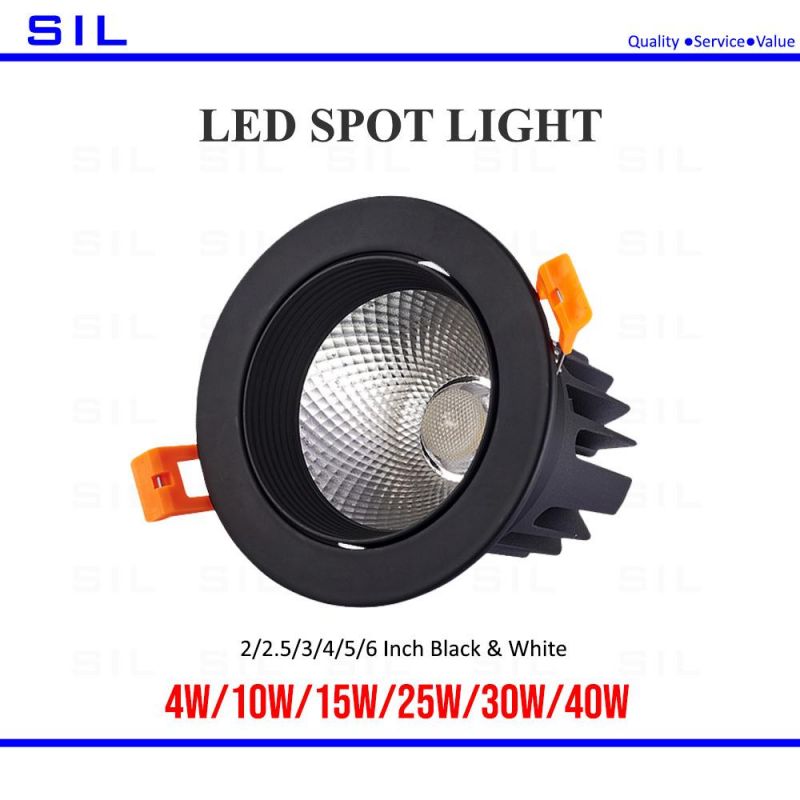 3CCT 4W Commercial Bedroom Kitchen Hotel COB Recessed Indoor Ceiling Spot Light LED Spotlight
