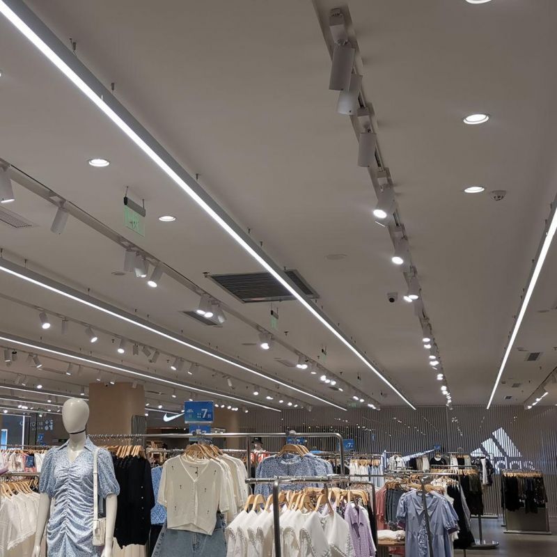 20W 1.2m Surface Mounted Pendant Aluminum Profile Linkable LED Linear Light for Office Gmy Shopping Mall Chain Store Linear Lighting Fixtures