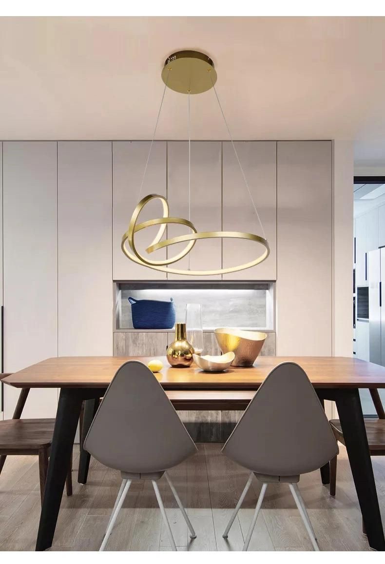 Modern High Quality Contemporary Aluminum Home Kitchen Modern Hanging Gold LED Pendant Light