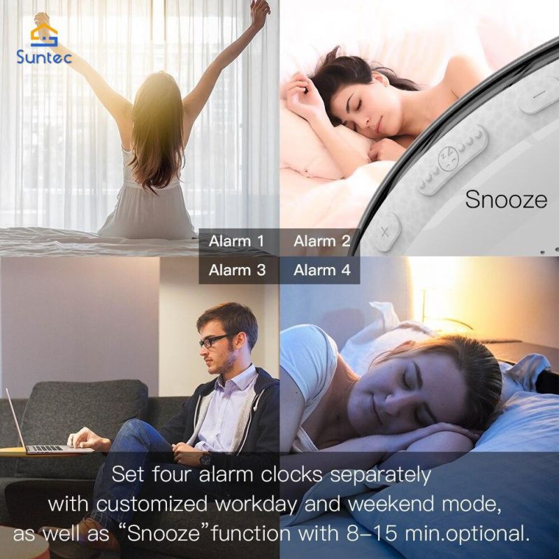 WiFi Wake up Smart Light Alarm Clock with 7 Colors
