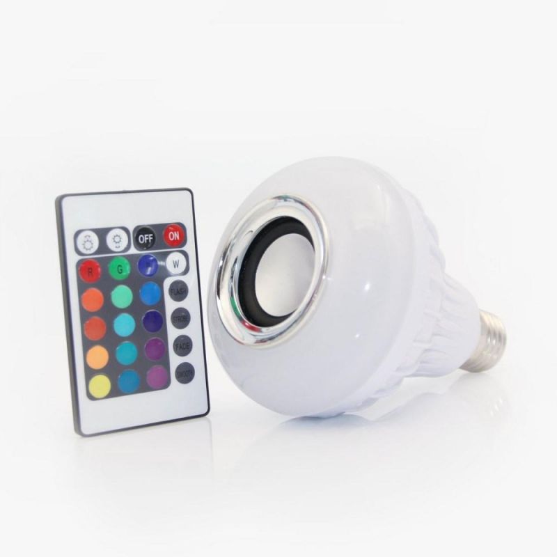 12W RGBW Speaker Remote Bluetooth Colorful LED Stage Music Bulb