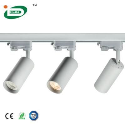 Dilin Dimmable Clothing Shop Europe COB LED Track Light Housing with GU10 MR16 LED Bulbs