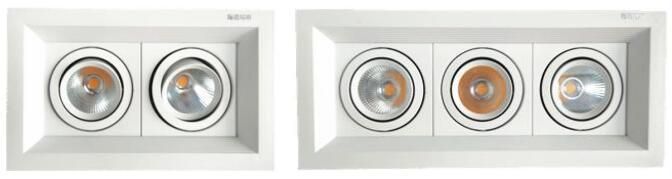 Recessed Square COB Spot Light Adjustable LED Downlight 7W 3000K Warm White