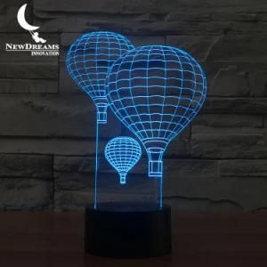 Color Changing 3D Effect Custom LED Desk Lamp of Balloons
