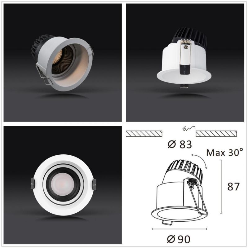 R6902 6W10W COB LED Light Interior Adjustable Aluminum LED Spotlight