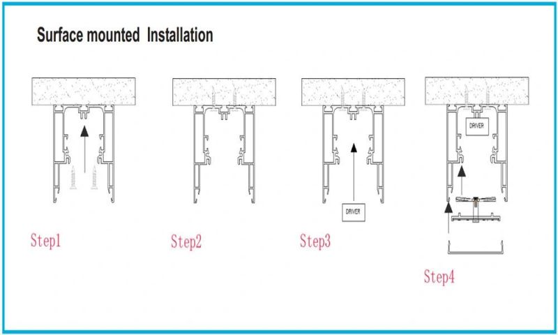 1.8m Seamless Linakable LED Linear Trunking Light for Shop Mall Lighting