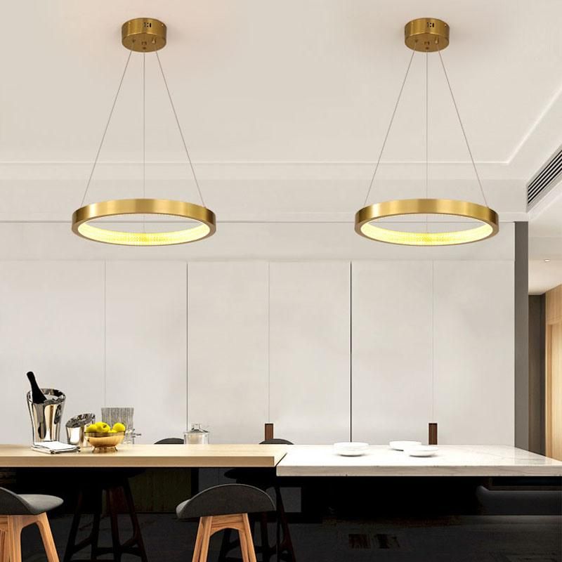 New Modern Gold Decor House Pendant Decoration Ceiling Light Circle Lighting Chandelier Modern