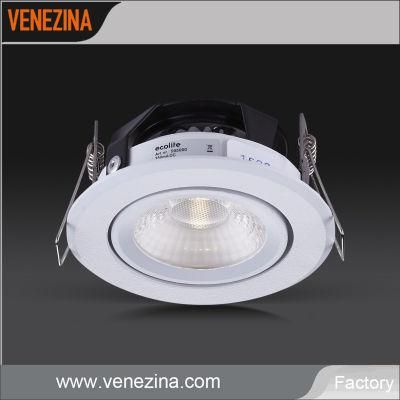 Round COB Indoor Projects LED Ceiling Light 6W High Lumen Warm White LED Downlight