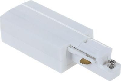 X-Track Single Circuit White Track Power Connector for Light Accessories