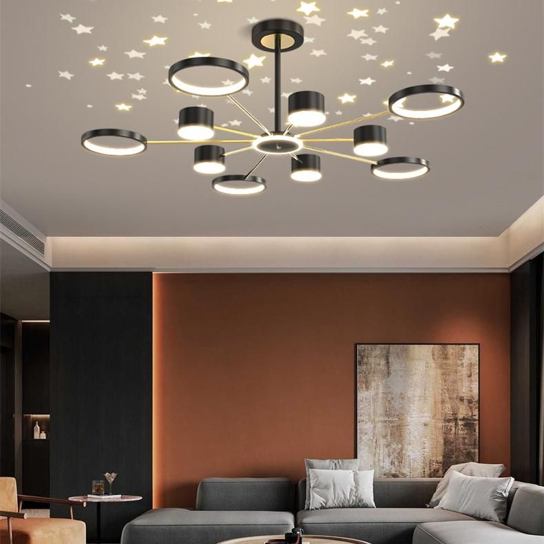 2022 Popular Modern LED Chandelier Star Shining Pendant Lamp Living Room Modern LED Ceiling Light