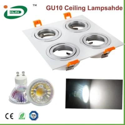TUV Approved IP20 and IP65 Recessed Bulb Fixture Downlights GU10 MR16 LED Spotlight Casing for Shopping Mall
