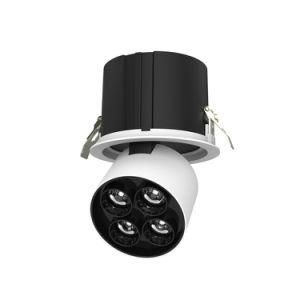 Ugr&lt; 16 12W 24W Stretched Indoor Spotlight Lighting Adjustable Recessed Ceiling LED Downlight