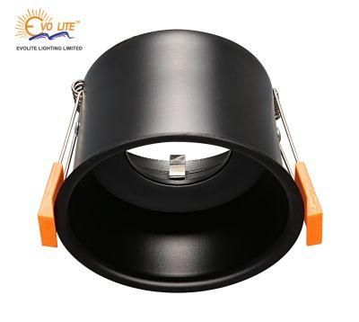 IP20 Black Recessed Adjustable GU10/MR16 LED Downlight Trim Housing