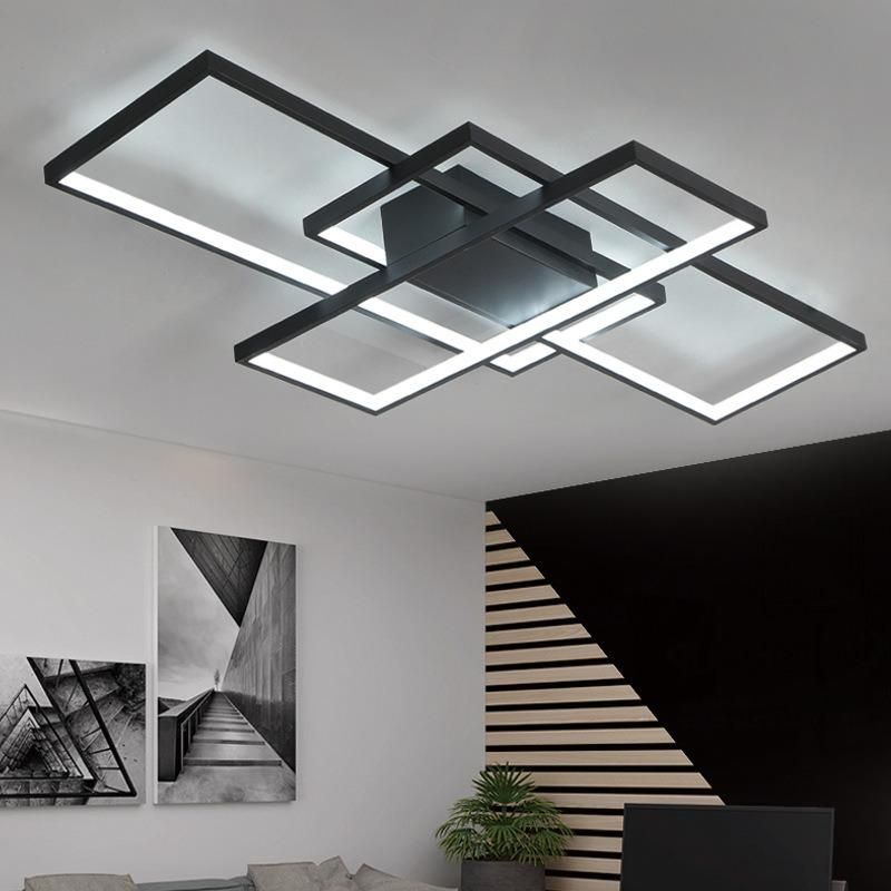CE CCC Smart Wifiround Metalwood Semiled Ceiling Lamp with Profile Deformable Ceiling Light