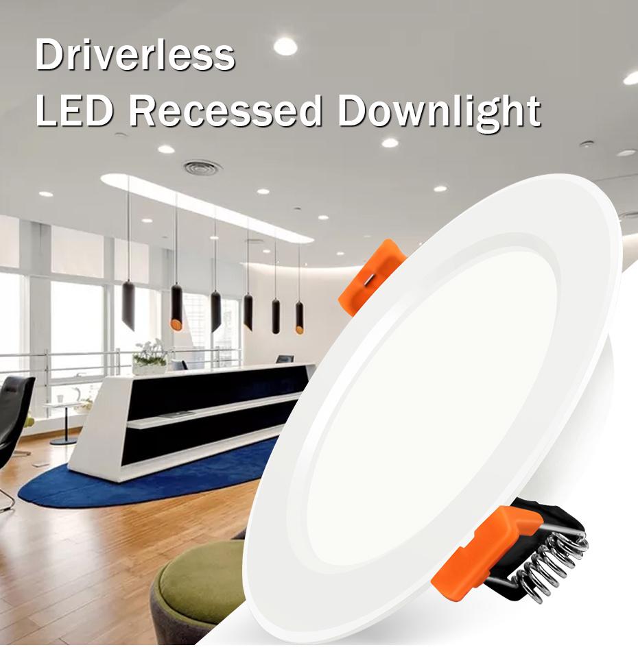 Driverless LED Recessed Downlight 2-in-1 SMD 2835 3W 5W 7W 9W 12W AC220V LED Ceiling Spot Light Bedroom Indoor Lighting