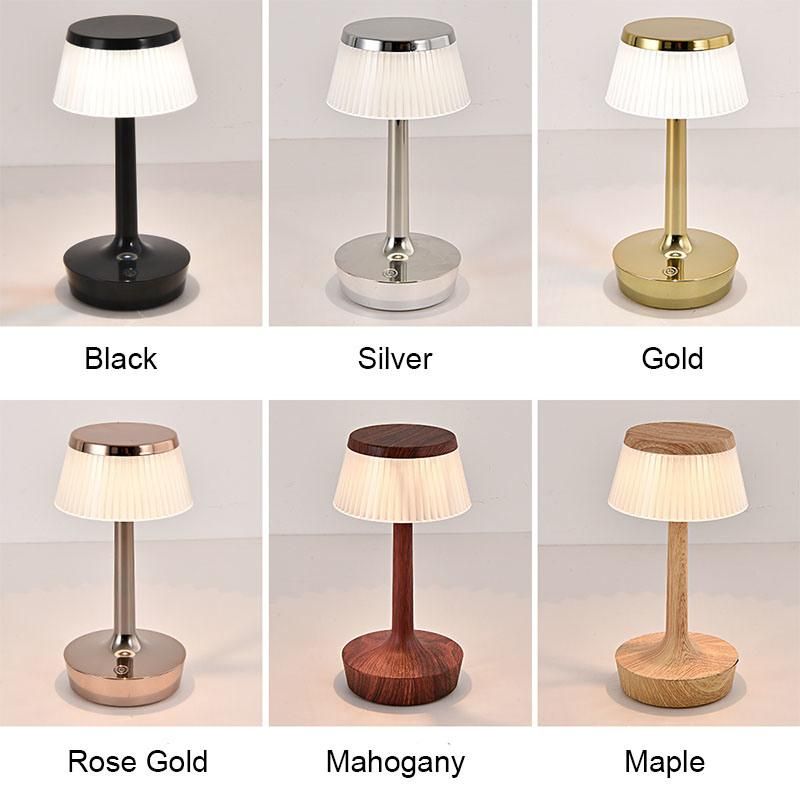 Acrylic LED Touch Dimmable Portable Light Cordless Powered Battery Clear Dining Luxury Restaurant Table Lamp with CCT and Brightness Adjustable Lights Lamps
