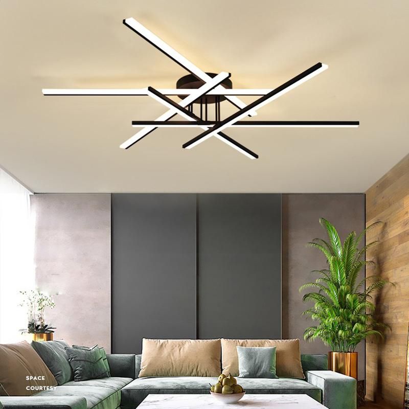 2022 New 4 Heads Strip Designer Study Room Dining Room Living Room Modern Ceiling Light Lamp LED