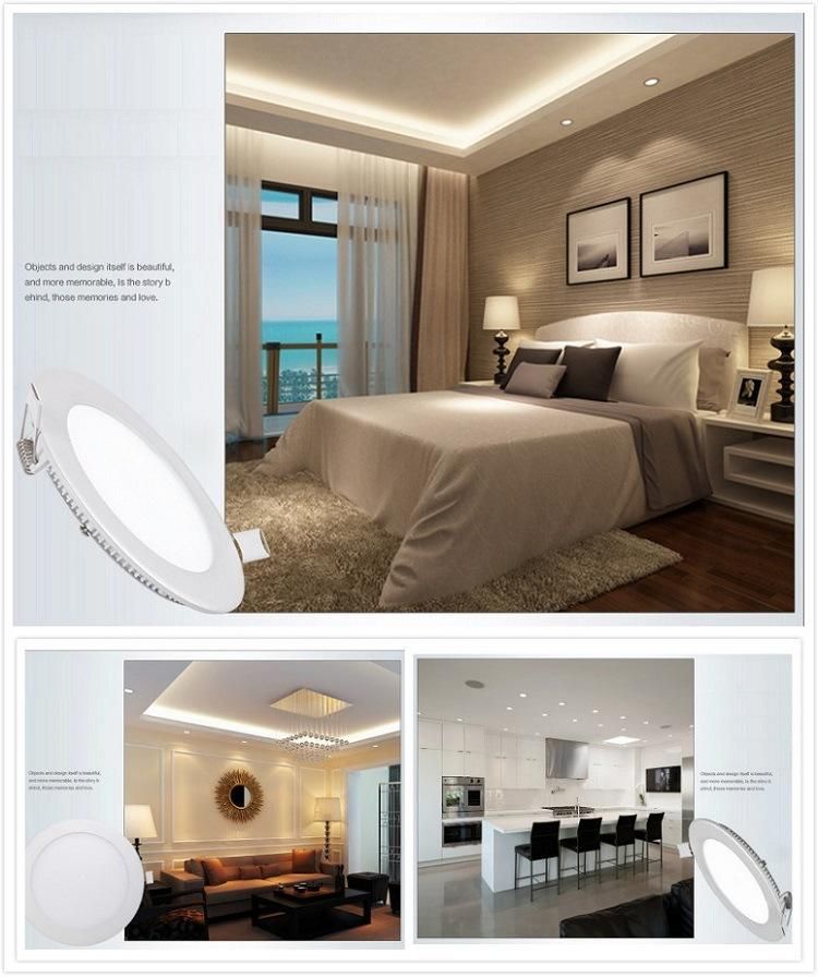 24W Round LED Panel Light PC Fire Resistant Diffuser