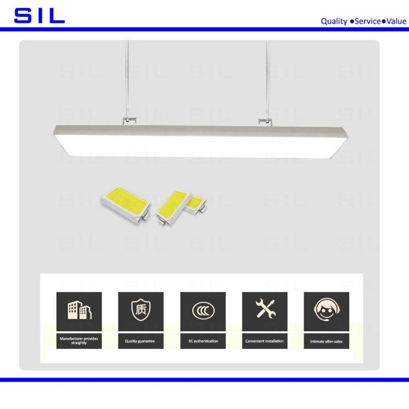Library Classroom Ceiling Lamps 72W IP42 Anti Glare Square LED Surface Ceiling Panel Light Pendant Lamps