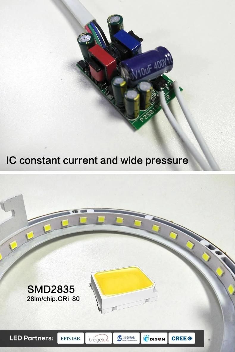 Wholesale Double Color LED Flat Panel Light with Isoalted Driver IP44 3+3W 6+3W 12+4W 12+6W