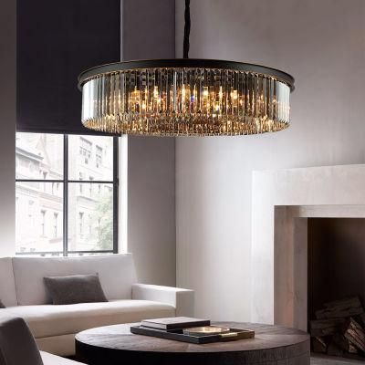 Living Room European Style Crystal Pendent Chandelier Ceiling Lamp