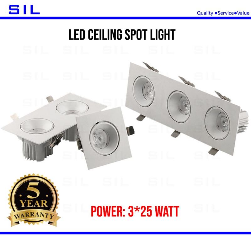 Commercial LED Light Module Focus Lamp Spot Lighting Fixtures COB 3*35/105W LED Ceiling Spotlight