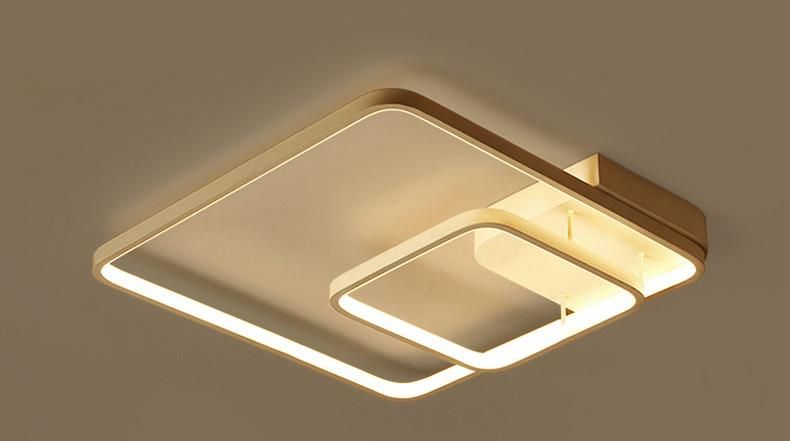 Living Room Square Aluminium Decorative LED Ceiling Lamp Light with PVC Shade, Very Popular & Fashion for Bedroom