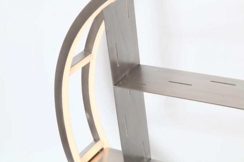 Masivel Lighting Simple Circle Decorative Modern Stainless Steel Bedroom Table Lamp