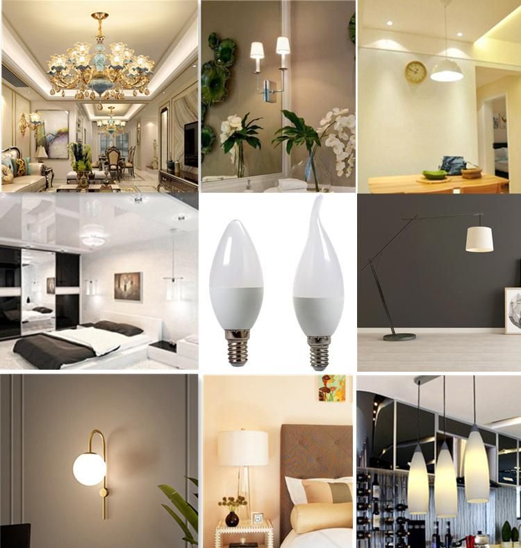 Indoor Decoration 9W E14 LED Candle Bulb for Wall Lamp