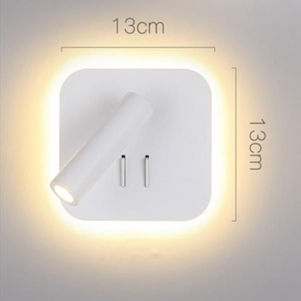 Modern Rotatable Bedroom LED Wall Lamp Surface Mounted Reading Light for Hotel