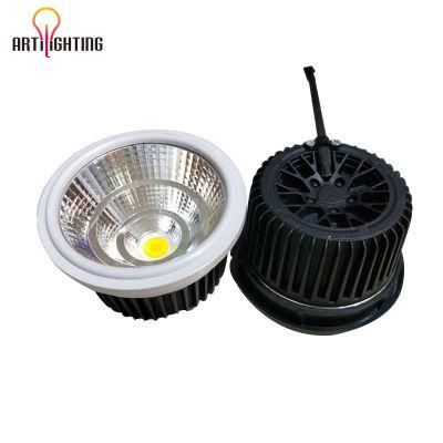Embedded Downlight Single Head Round Adjustable Deep Anti-Glare Spotlight LED Down Lamp for Home Hotel Store Replaceable Light Source