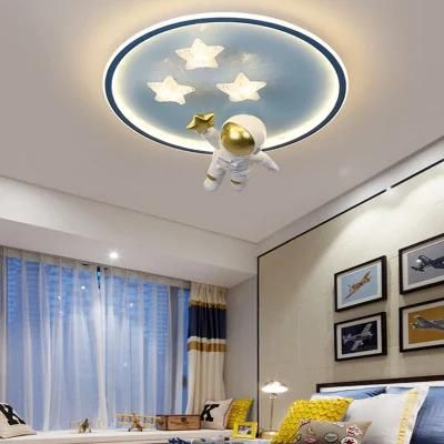 2022 New Cartoon Space Astronaut Modern Ceiling Lamp Room Bedroom Nursery LED Lights for Children