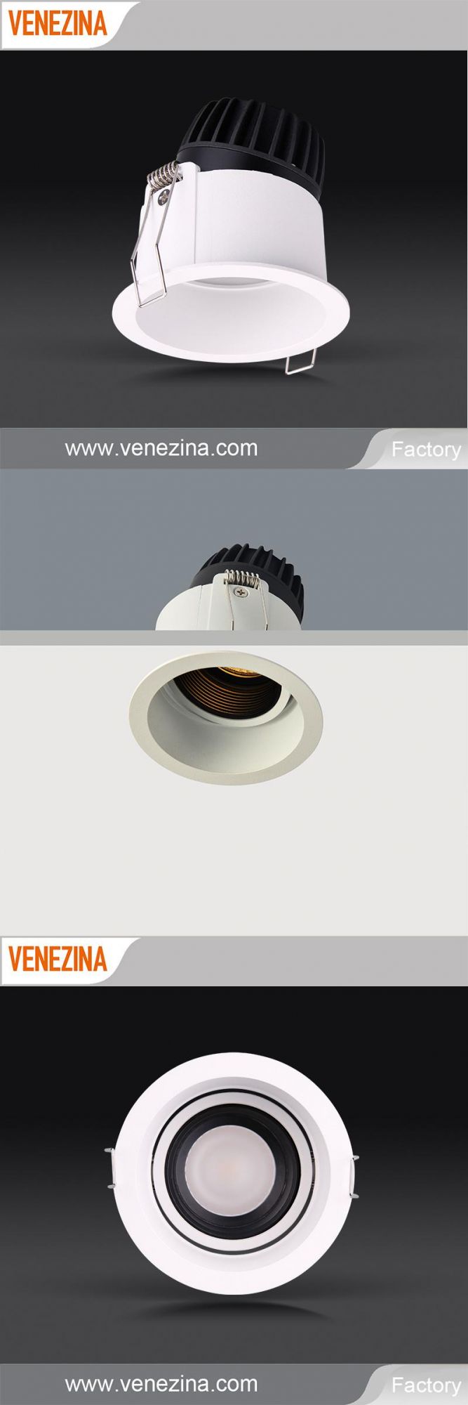 R6902 6W10W COB LED Light Interior Adjustable Aluminum LED Spotlight