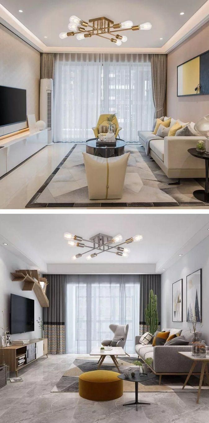 New Nordic Modern Iron Creative Design Living Room Bedroom Home Light Ceiling Lamp