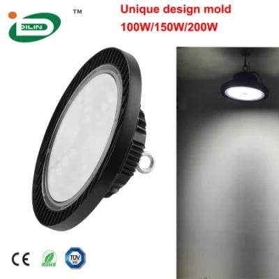 Kcd IP65 Waterproof 100W 120W 200W 250W Stadium UFO LED High Bay Light Luminaire