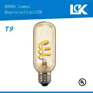 CRI90 3W 250lm T9 New Retro Spiral Filament LED Light Bulb