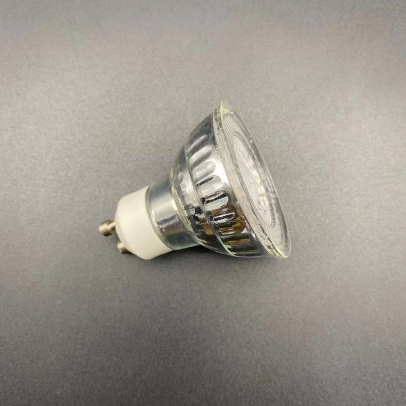 New Product Hot Sale Transparent LED Bulb Light GU10 38 Degree Glass Housing LED Lamp Light 5W LED Bulb with CE RoHS ERP Approval for Indoor Lighting