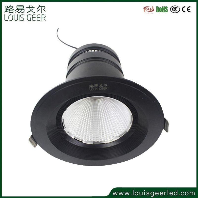 White Aluminium Recessed Anti-Glare Angle Adjustable 30W COB LED Down Light