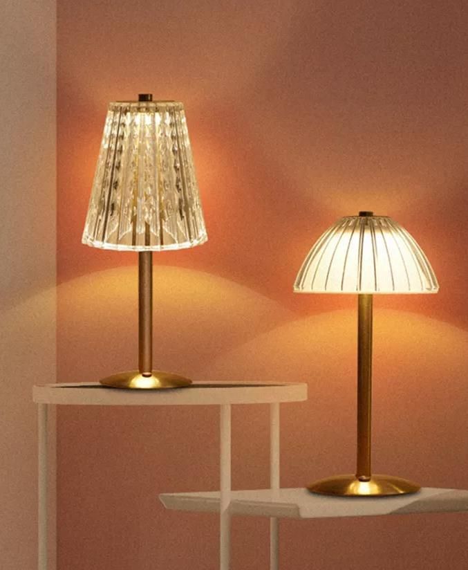 Nordic Cordless Desk Lights USB Touch Switch Lighting Rechargeable Restaurant Bar KTV Bedroom Bedside Modern Luxury Dimmable LED European Style Table Lamps