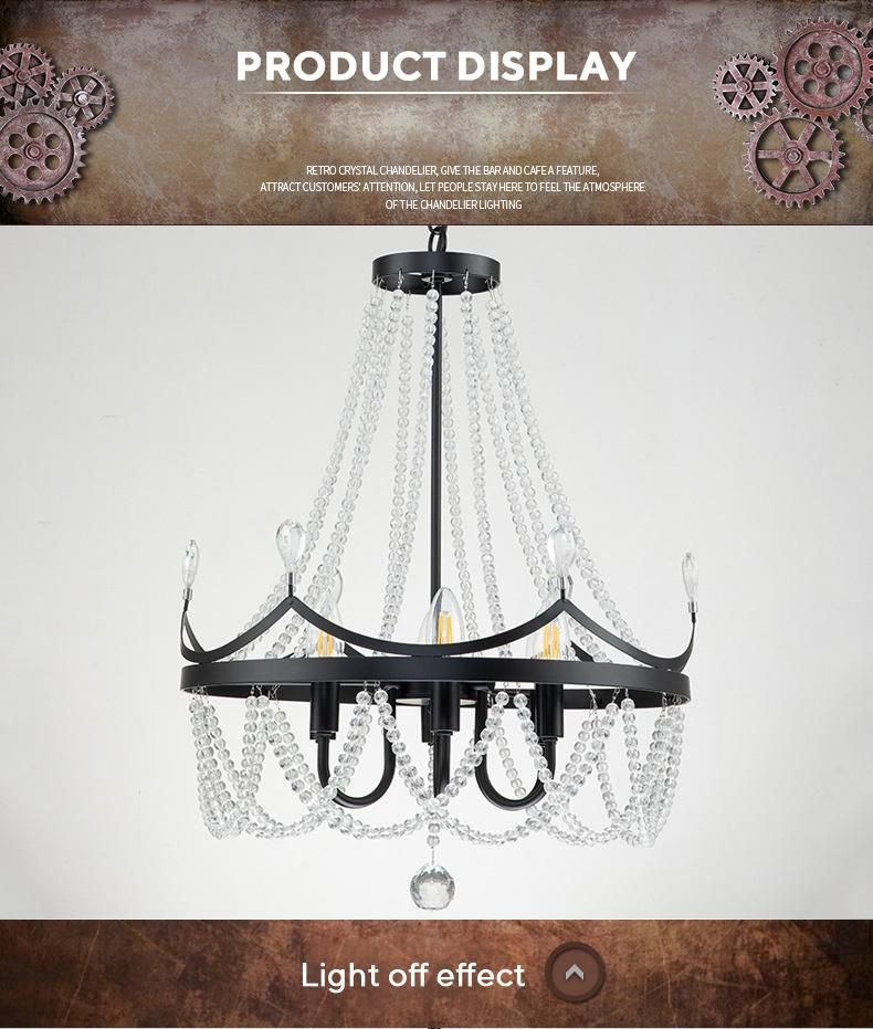 Modern European American Style Hotel Lighting Decoration LED Luxury Wedding Glass Crystal Chandelier