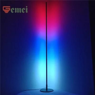 Indoor Home Decoration Colorful LED Round Base Floor Lamp with Remote