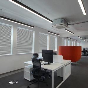 High Quality Hotel Design Decorative Chrome LED Linear Office Lighting Hanging Pendant Office Down Lighting Ceiling Light