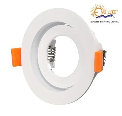 White Color Recessed Round Adjustable GU10 MR16 LED Downlight Fixture