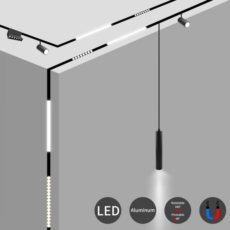 New Arrivel Hot Sale Magnetic Type LED Track Light & Track Rail 2/3/4 Wires Aluminum LED Magnetic Track Light