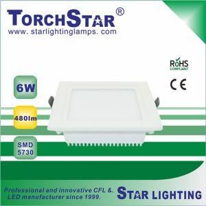 6W Square Aluminum SMD 450lm LED Panel Light