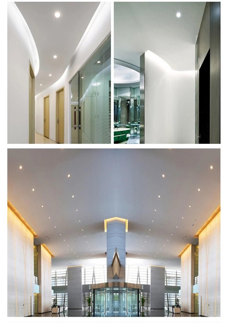 Hotel Corridor COB Recessed Ceiling Downlight Round and Square Mini Cabinet Lights Cutout 55mm LED Down Lights