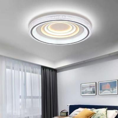 Interior Decoration Modern Iron Acrylic Fashion LED Ceiling Light with Remote Control Dimmable