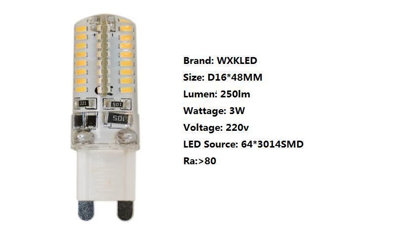 G9 LED Bulb 3W G9 LED Light Bulb (30W Halogen Equivalent) Energy Saving G9 Bulbs for Home Lighting